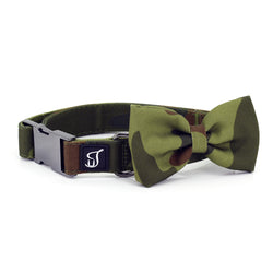 Camouflage Dog Collar with Bow Tie | Ultra Joys Pets