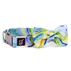 Wave Dog Collar with Bow Tie | Ultra Joys Pets