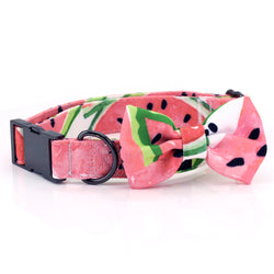 Watermelon Dog Collar with Bow Tie | Ultra Joys Pets