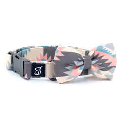 Boho Aztec Dog Collar with Bow Tie | Ultra Joys Pets