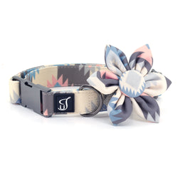 Boho Aztec Dog Collar with Flower | Ultra Joys Pets