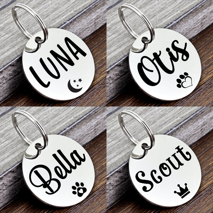 Mirror Finished Round Shape Tag | Ultra Joys Pets