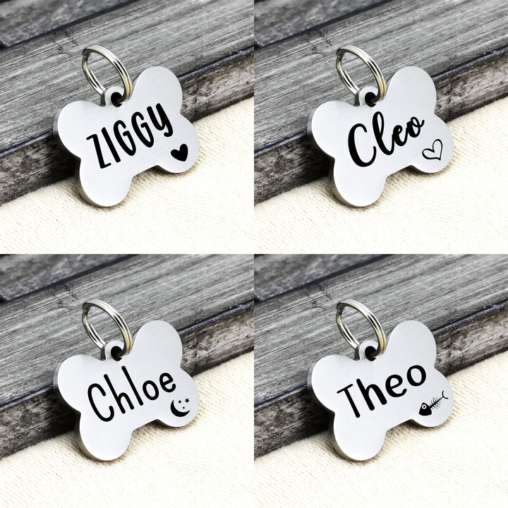 Brushed Butterfly Shape Cat Tag | Ultra Joys Pets