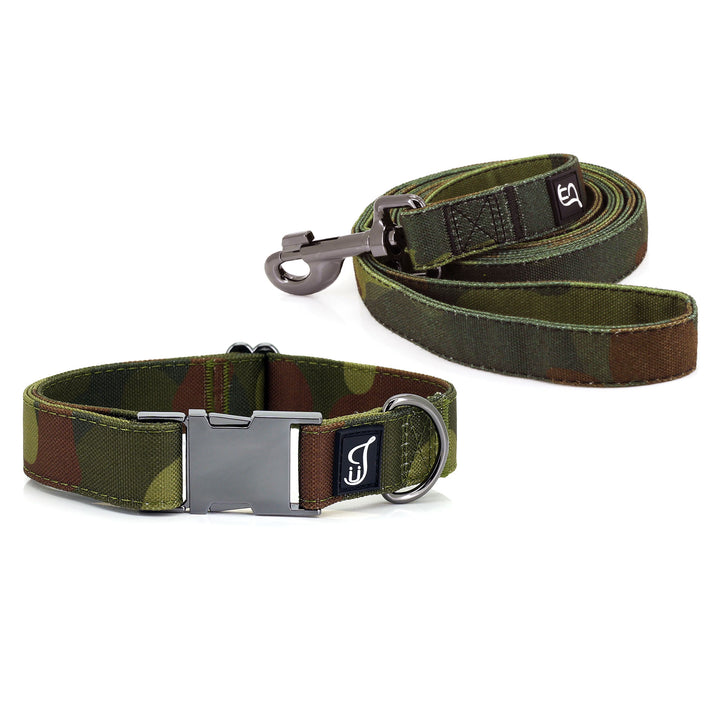Camouflage Dog Collar and Leash Set